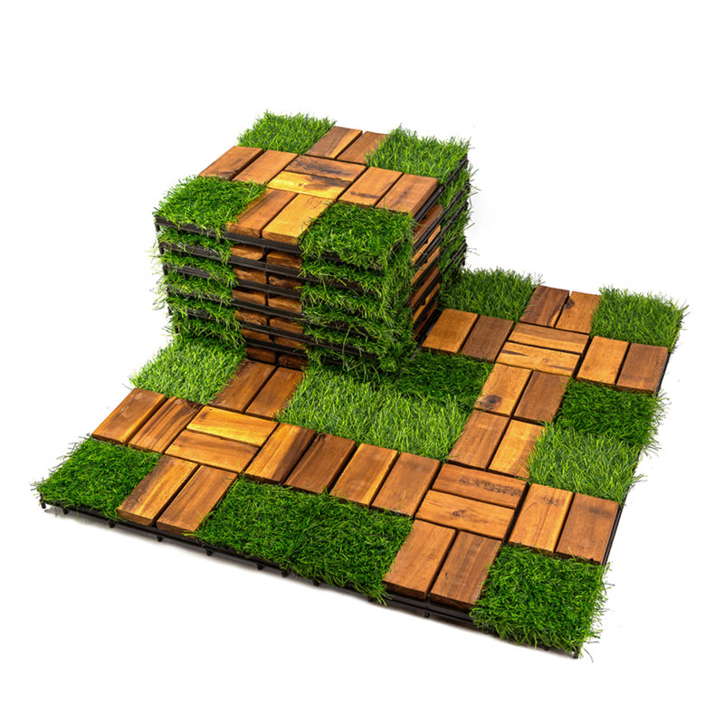 Carreau de terrasse en bois massif 12 "x 12" (ensemble de 30)