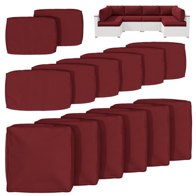 14-Piece Outdoor Seating Group Cushion Cover, Only Covers by Barry Room