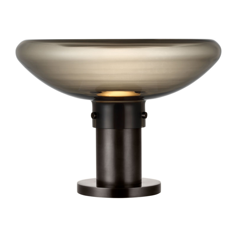 Morgan LED Table Lamp, Burnished Bronze, Smoke