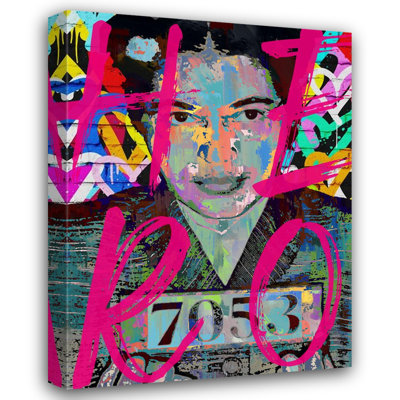 «Rosa Parks Hero 2» par Stephen Chambers - peinture sur toile tendue