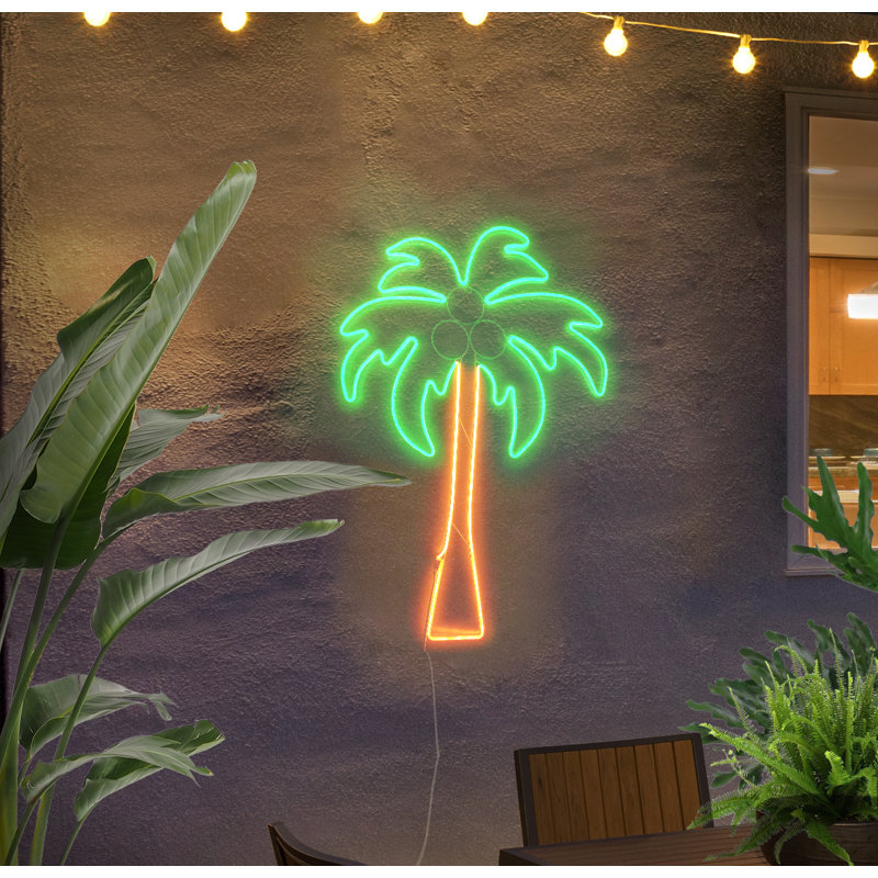 Enseigne néon tropicale 40 po Myer Tree
