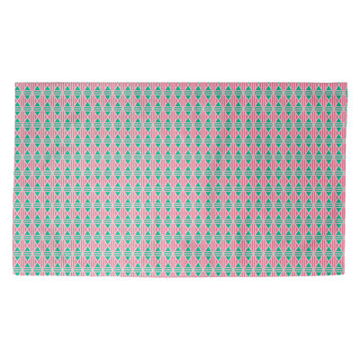 Tapis beige à rangées de losanges Avicia