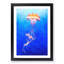 Orange Jellyfish - Picture Frame Painting Print-56925002-56925007