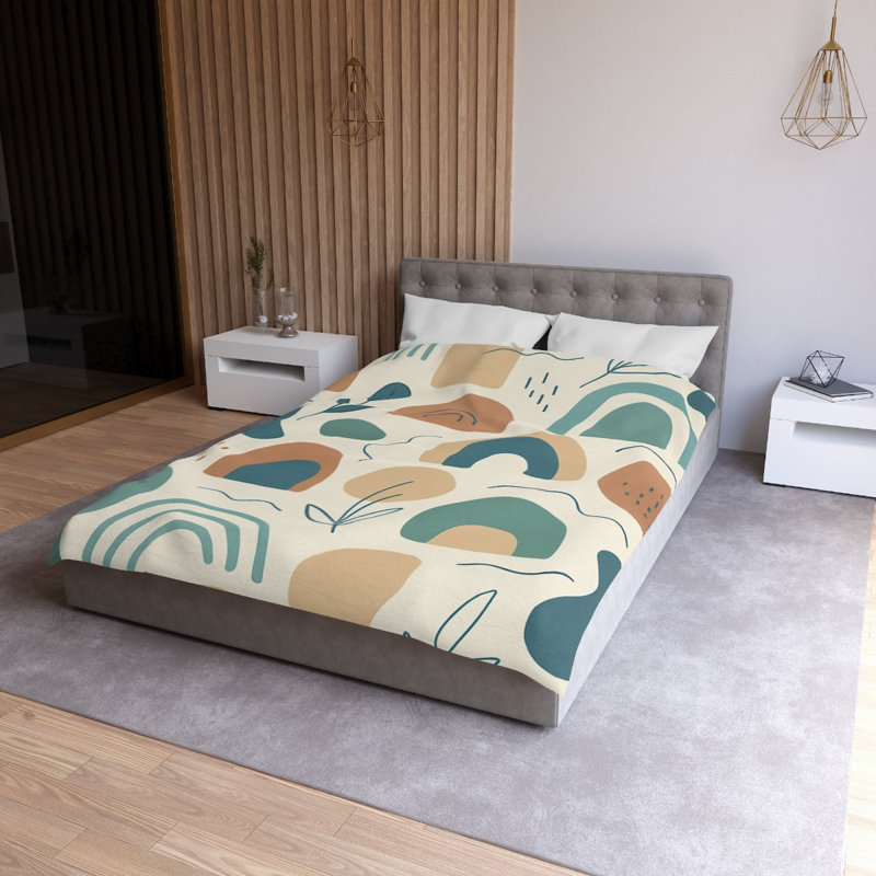  Duvet Covers No 1 Single Piece, White/Brown, Twin Duvet Cover