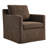 Serene Fabric Slipcovered Swivel Armchair-101323731