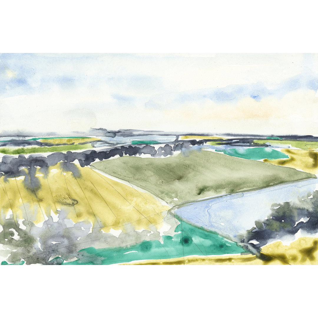 Leinwandbild Watercolour Field II von Jennifer Goldberger