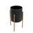 Modern Metal Planter Pots with Stands - Decorative Iron Plant Holders for Indoor & Outdoor Use, Sleek Contemporary Design, Durable & Elevated Display - Set of 2-1491348880