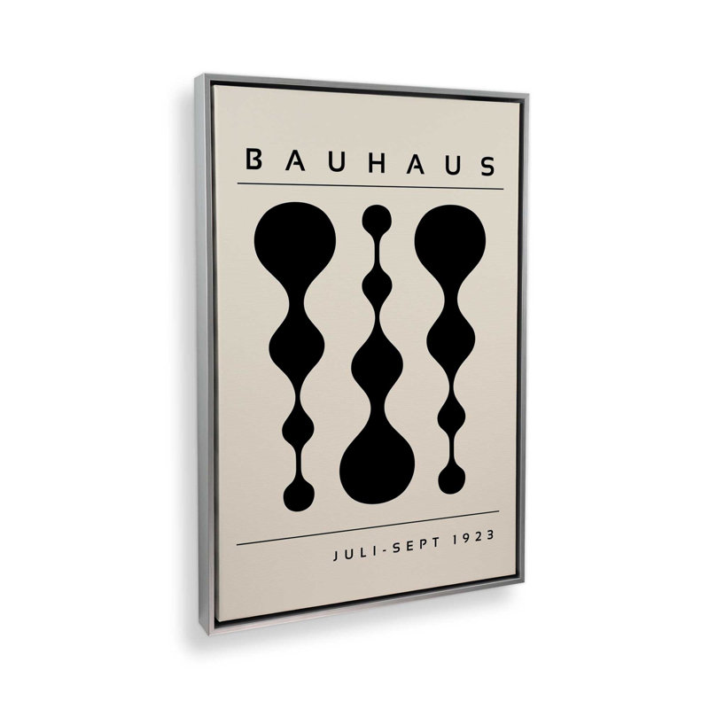 Bauhaus à géométrie liquide, Cadre flottant en chrome poli, H 18,75 po x l 12,75 po x P 1,75 po