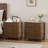 Fluted Nightstand 2-Piece Set, 21.65" Wide Side Table With 3 Drawers, Mid Century Modern Wood Nightstand With Metal Handle, Wooden Bedside End Table For Bedroom, Living Room, Closet-1569276685-1569276687