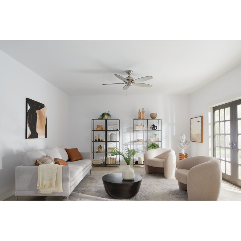 52'' Ceiling Fan, Brushed Stainless Steel
