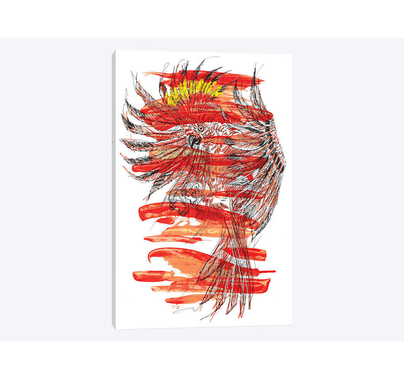Impression sur toile tendue aves, H 12 po x l 8 po x P 0,75 po, Toile tendue, Pas de tapis