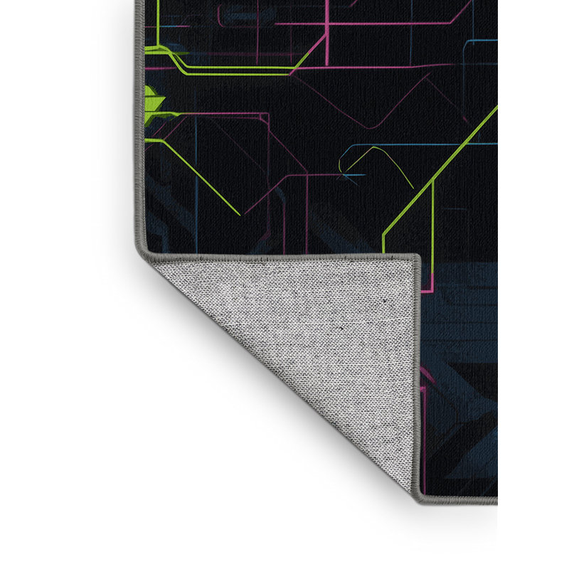 Glitch Pulse Rug, Square 7'