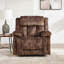 Fauteuil inclinable manuel en microfibre de 38,58 po de largeur avec rembourrage rembourré et poche de rangement latérale (ensemble de 2)-234985624