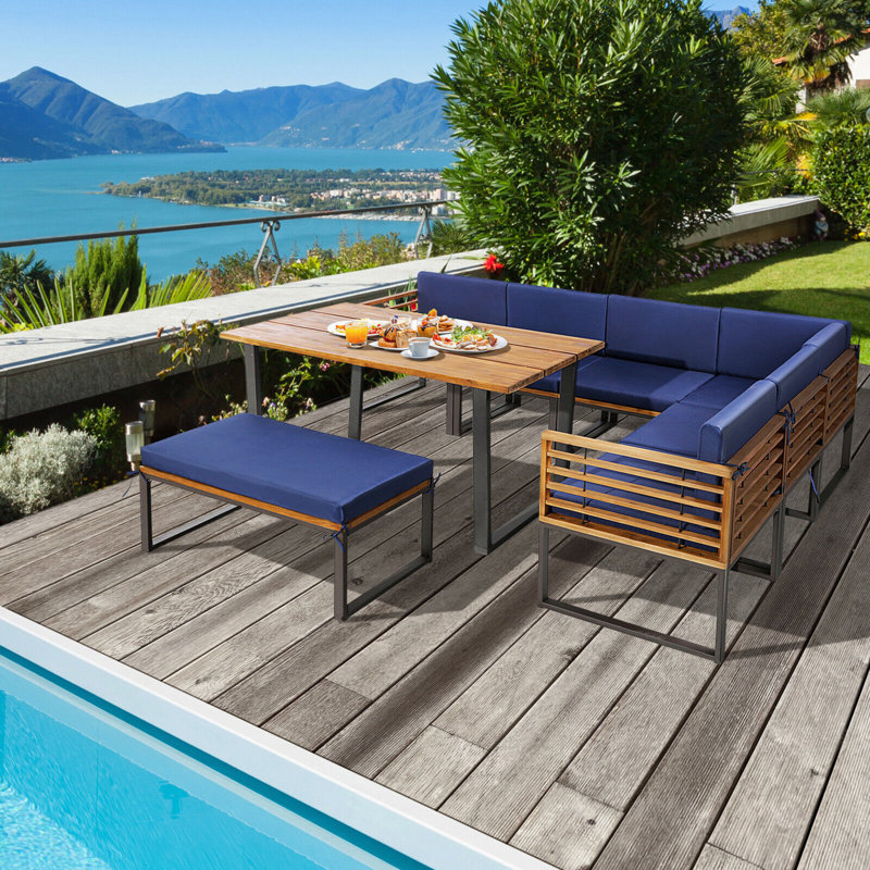 Dearra 8 - Person Patio Conversation Set with Cushions