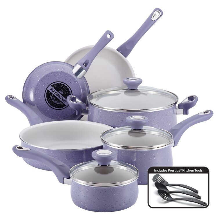 Farberware 14pc Go Healthy 14-in Aluminum Cookware Set with Lid in the Cooking  Pans & Skillets department at