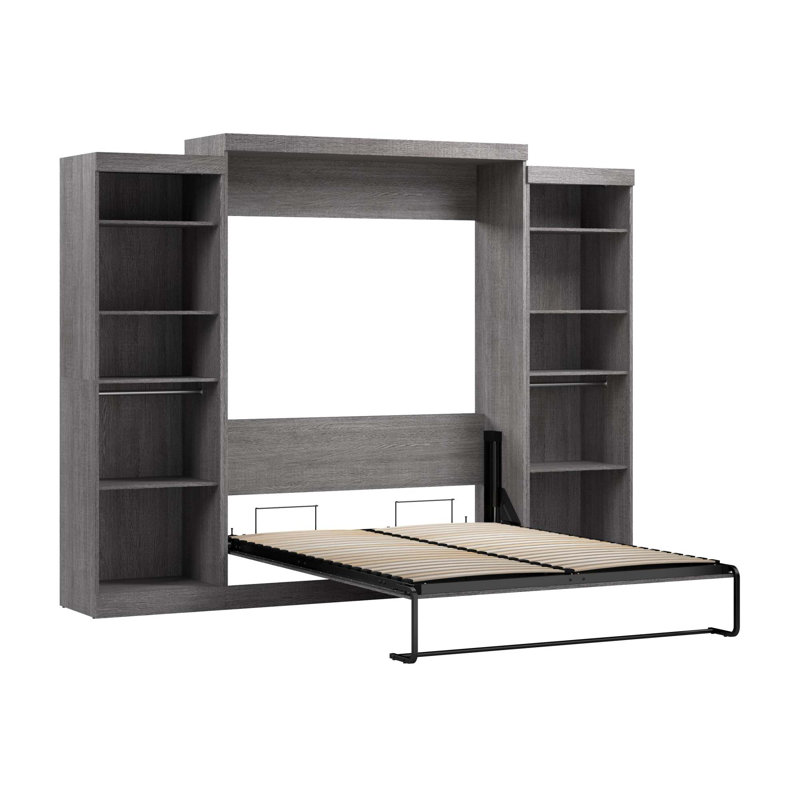 Arthor Metal Murphy Bed, Bark Gray