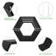 8 Piece Hexagon Floating Shelves Black Wall Mounted Honeycomb Shelves Set For Bedroom Living Room Bathroom Home Decor