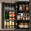 Buffet de 59,06 po de largeur avec tablettes de porte