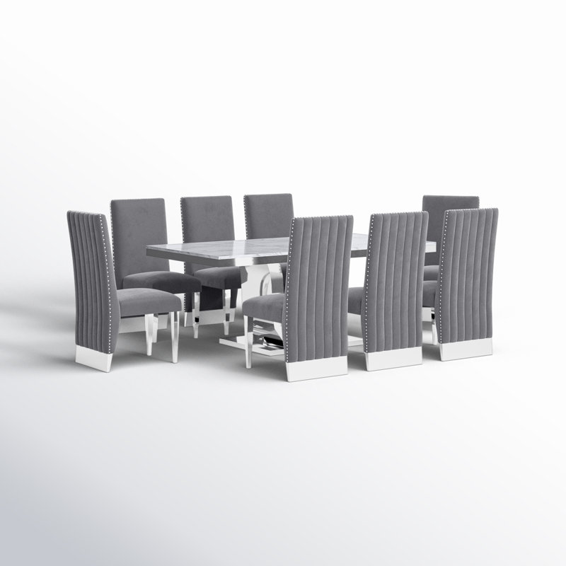 Ensemble repas 8 personnes Mcnally, Gris