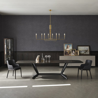 8 - Light Dimmable Modern Linear Chandelier