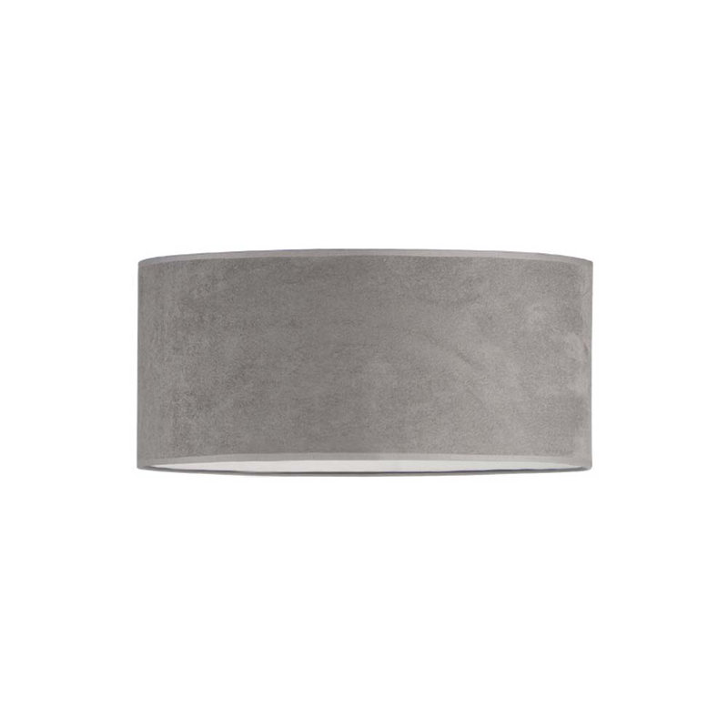 Caitlynn Fabric Flush Mount, Grey/White