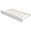 Lit plateforme simple blanc avec lit gigogne en bois de pin massif pour une chambre à coucher confortable