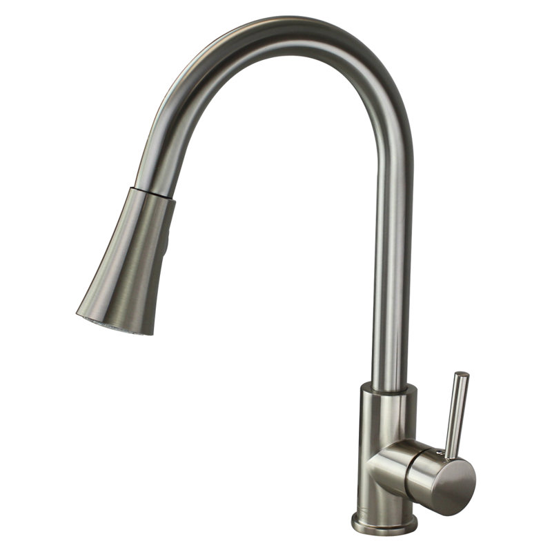 Transolid Holmes Pull Out Kitchen Faucet, Luxe Stainless