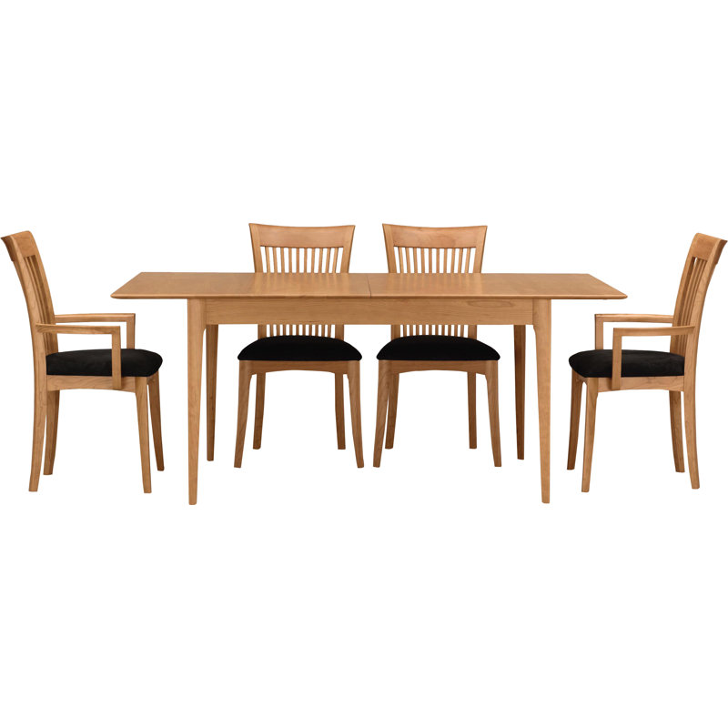 Sarah Four Leg Extension Table, Natural Cherry, 42" W x 96" L