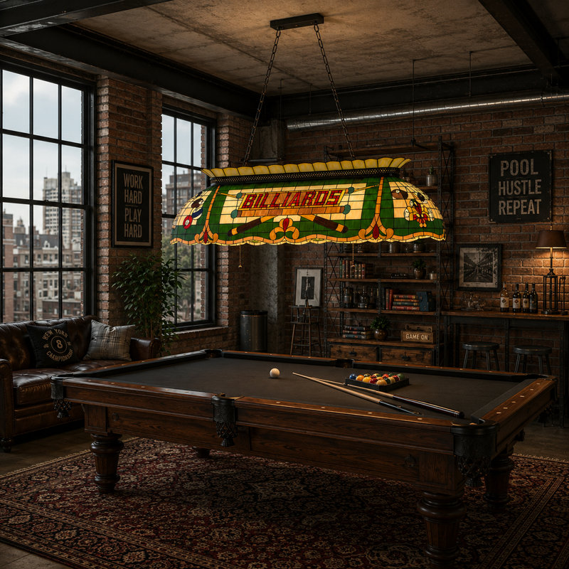Luminaire pour table de billard Tiffany Cosme