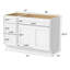 Base de meuble-lavabo simple 51 po seulement-95278093