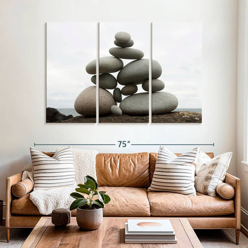 Kerrick Balanced Stone Stack, 42" H x 65" W