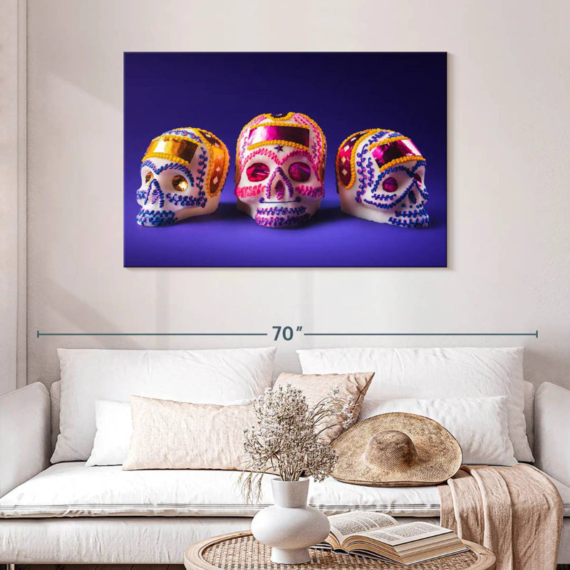 Jour des Morts, Sugar Skulls, H 30 po x l 45 po