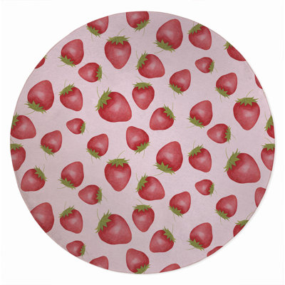 Summer Strawberries Outdoor Rug