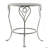 26X26x30" Heart Iron Round Side Table/ Distressed Silver Finish/ French Country Accent End Table With Twisted Legs