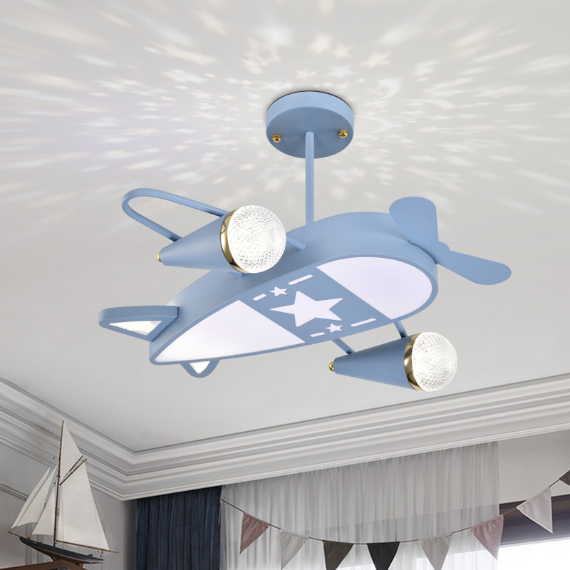  3-light Plane Shape Led Semi-flush Mount