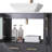 30" Modern Dark Gray Freestanding Vessel Bathroom Vanity with Ceramic Top