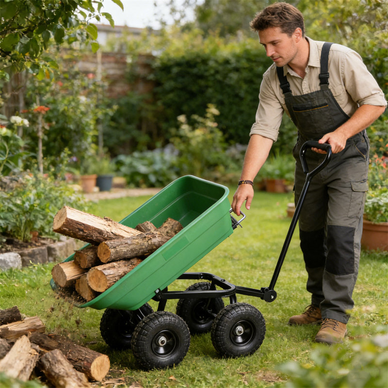 Chariot de jardin inclinable 55L
