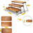 Acacia Wood Tiered Serving Tray, Decorative Cupcake And Dessert Stand For Parties, Charcuterie, And Home