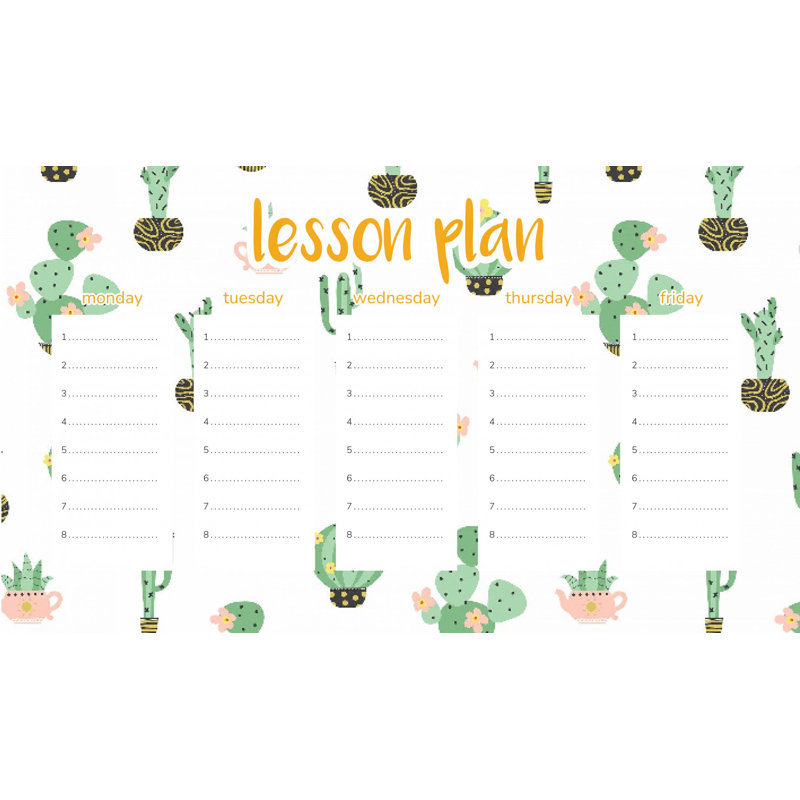 Magnetic Lesson Plan Mini Cactuses