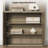 Cesiro 6-Tier Bookcase With 2 Fluted Doors And Adjustable Shelves-1111610673