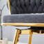 Ensemble de 4 tabourets de bar élégants avec coussin en lin respirant et structure en métal durable-838652548