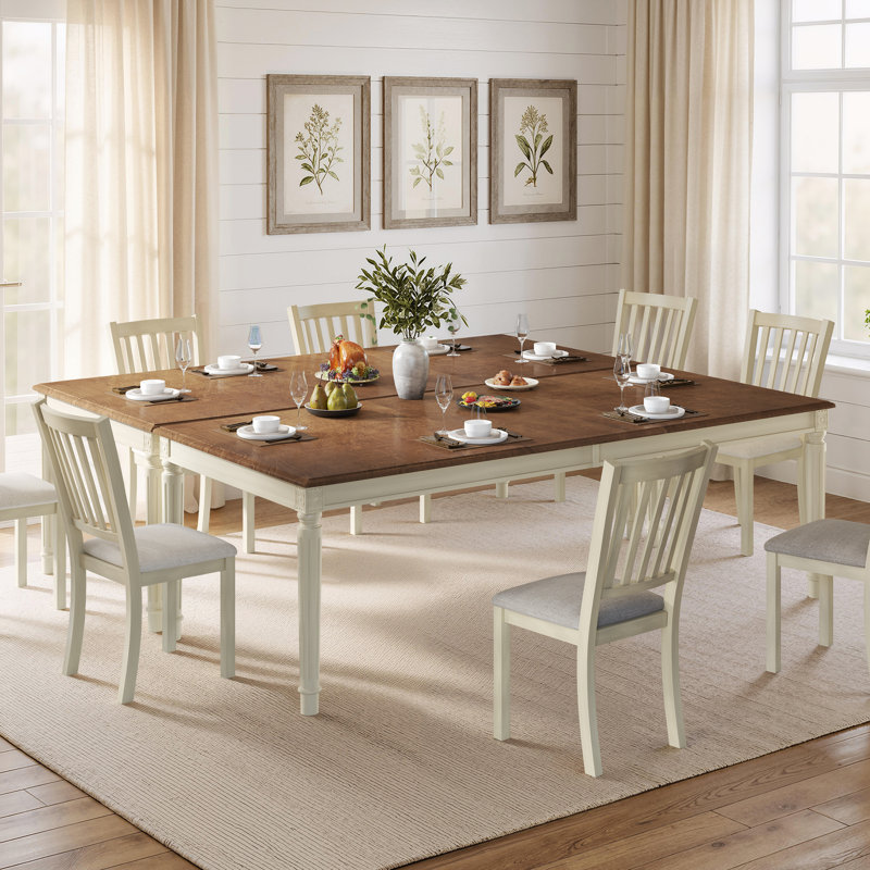 Table de salle à manger Farmhouse, Brown/White