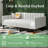  Broward 78.7"L Ivory Sturdy Metal Frame Twin Daybed, Velvet Upholstered Daybed Suitable For Living Room-259270789