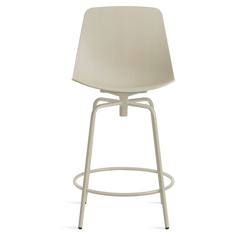 Clean Cut Swivel Stool, Walnut, Counter Stool (24" Seat Height)