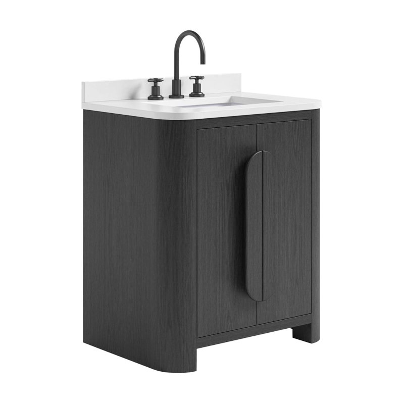 Harper Vanity, 30" W, White Quartz