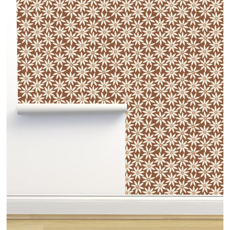 Rouleau de papier peint texturé L 12 pi x l 2 po Erin Kendal Designs, Carreau brun acajou