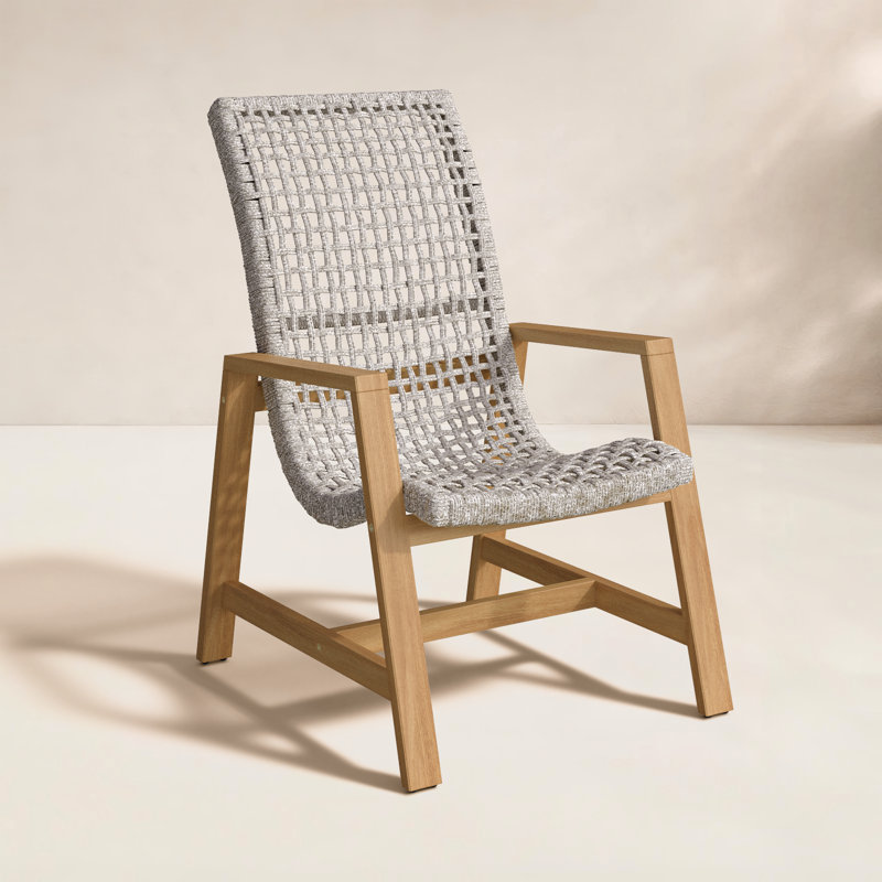 Chaise de patio en teck Demetri