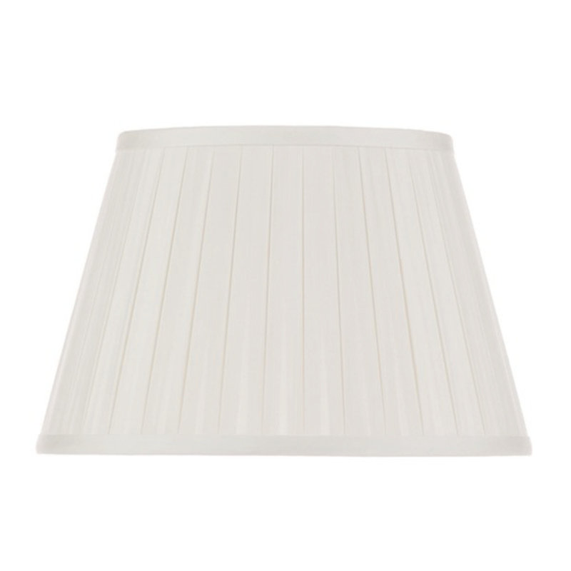 Box Pleat Empire Silk Lamp Shade (Spider), 6" H x 8" W x 8" D, Eggshell