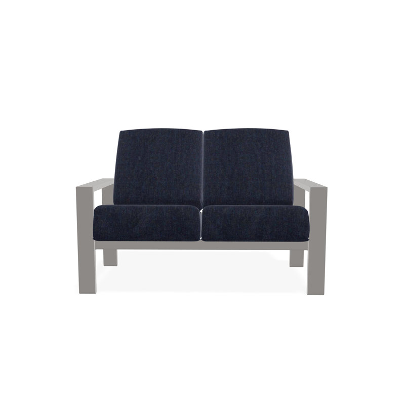 Causeuse Larssen, Spectre indigo Sunbrella®, Gris chaleureux