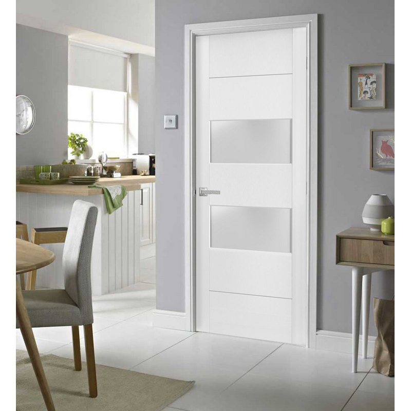 Porte standard en verre Lucia, 30 po x 84 po